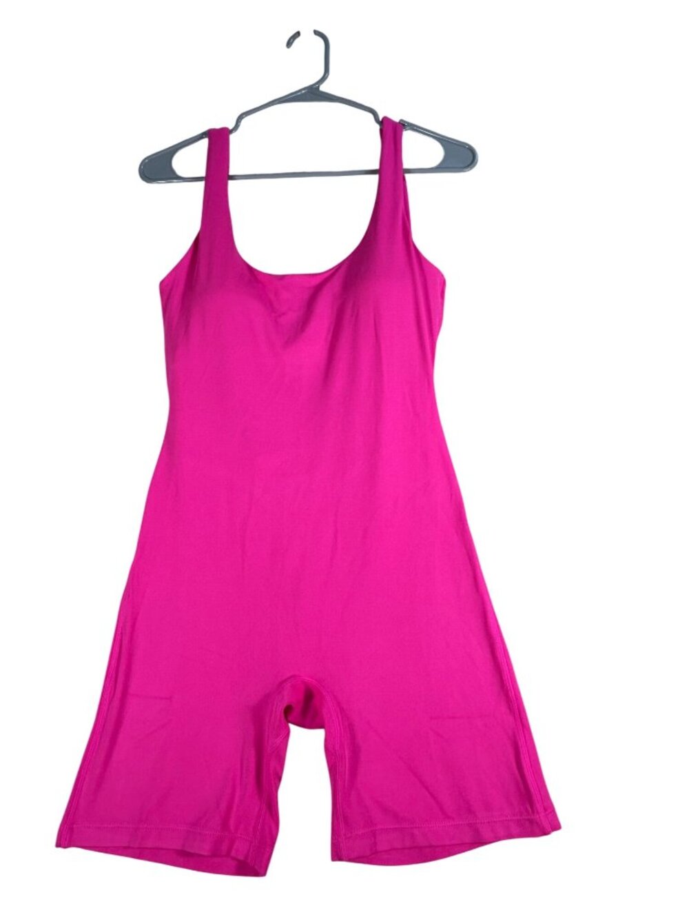 Paragon Reluna Glide Sculptseam Shortsuit Sz M Hot Pink w/ Built-In Bra Stretch